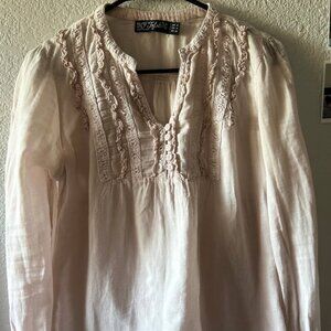 Boho style blouse, 100% cotton, size M.